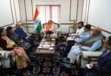 Vijender Gupta Meets Ladakh LG, Highlights Delhi Assembly’s Sustainable Transformation